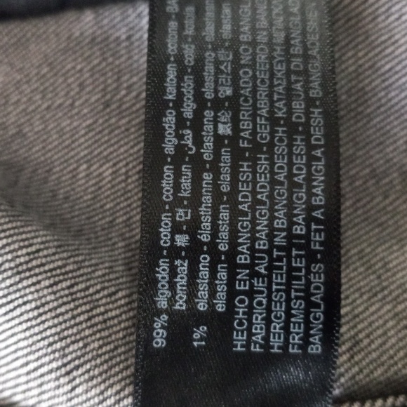 ZARA Black Denim Jacket Black Ligh Wash Size L - Picture 13 of 16